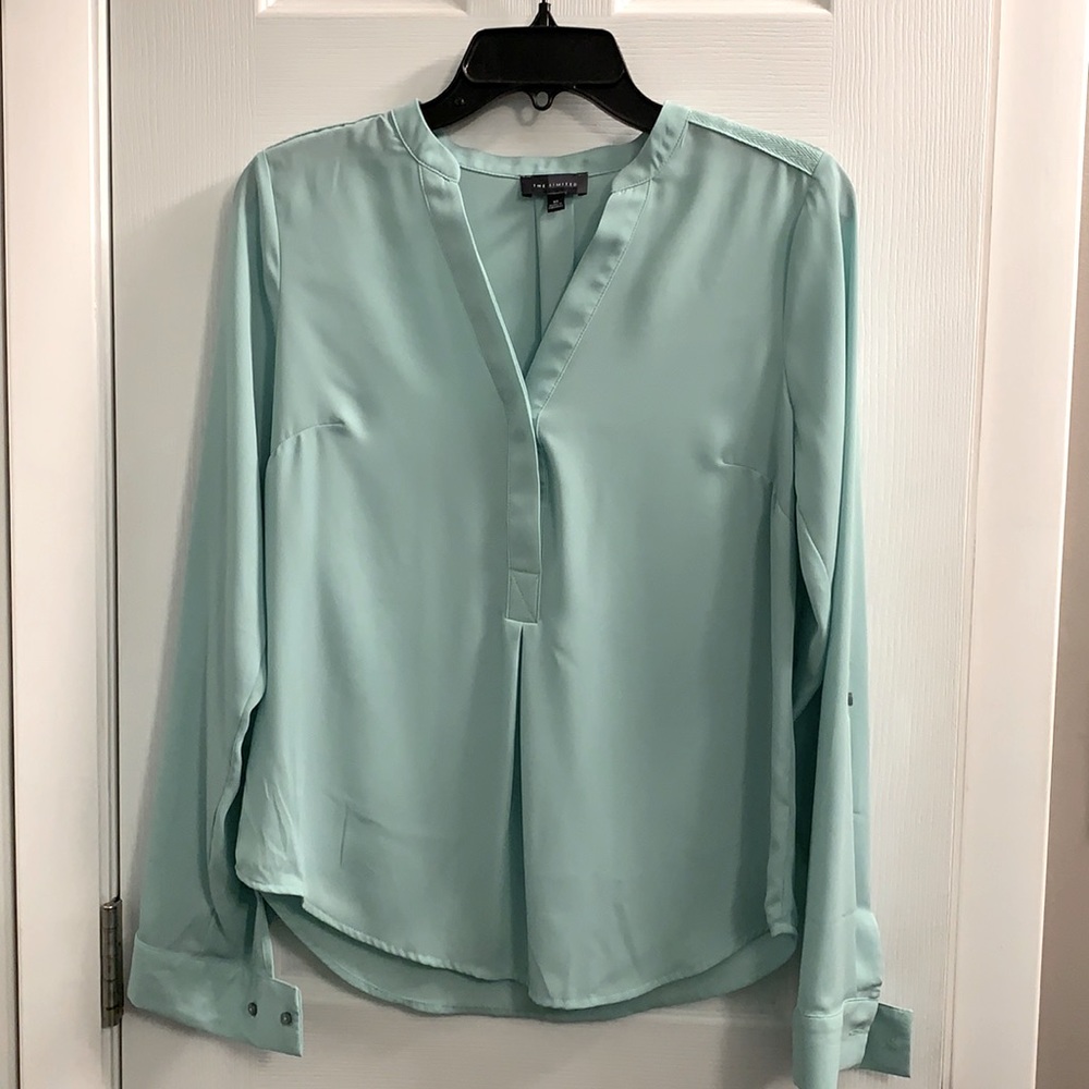 The Limited, XS, Long Sleeve Light Green Blouse